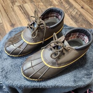 Superior Boot Co. Leather Upper, Men's Waterproof Brown Lace-Up Duck Boots